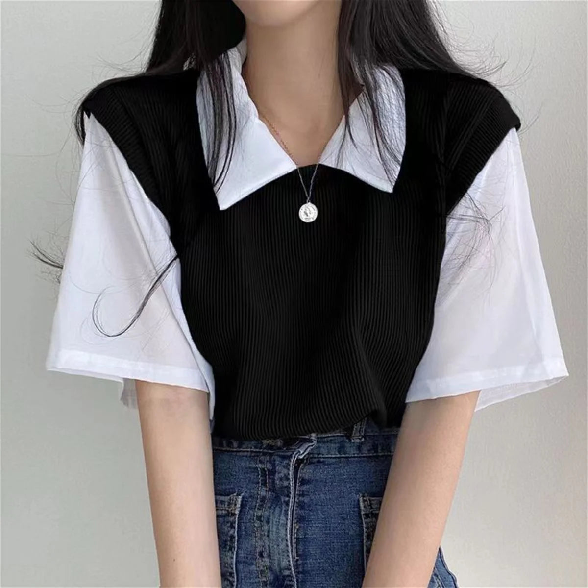 Blusa Polo Collar